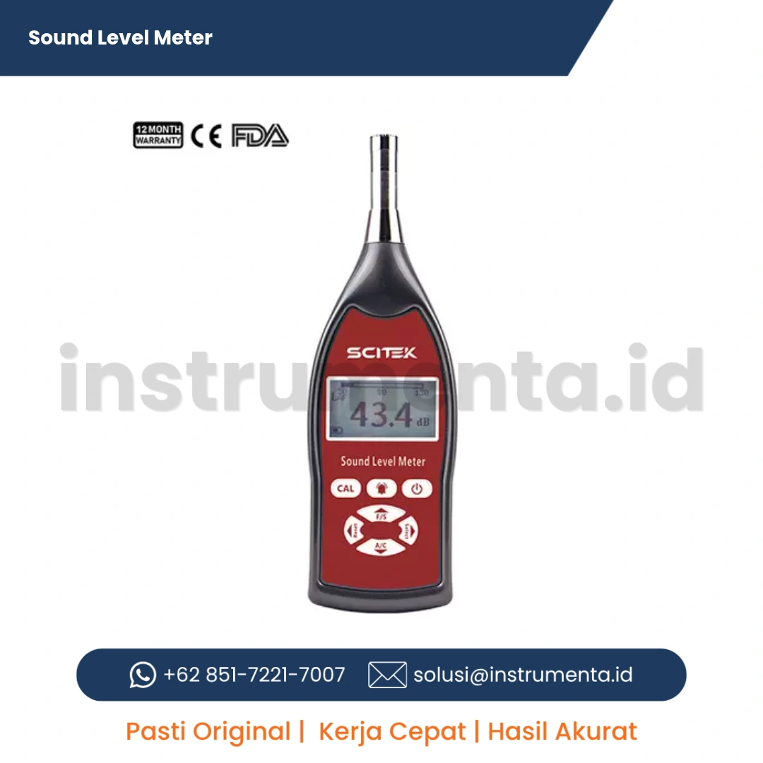 Authorized Distributor Sound Level Meter Scitek SLM-108C Alat Ukur Kebisingan Suara Digital Class 2